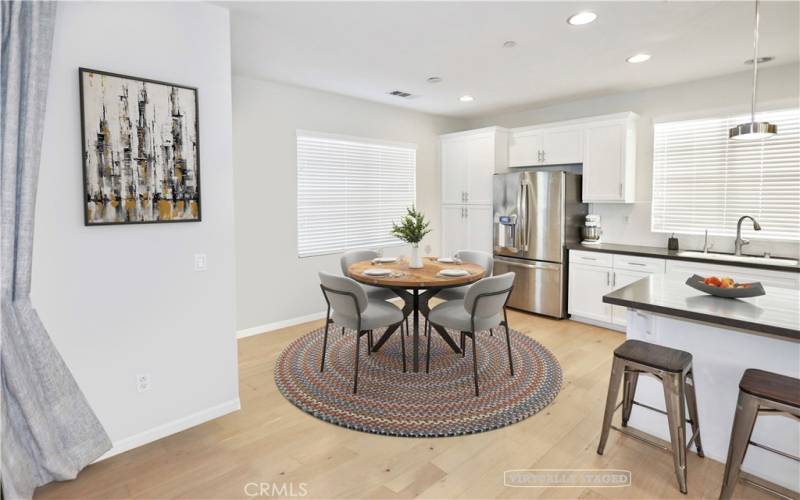 Dining nook. Virtually staged.