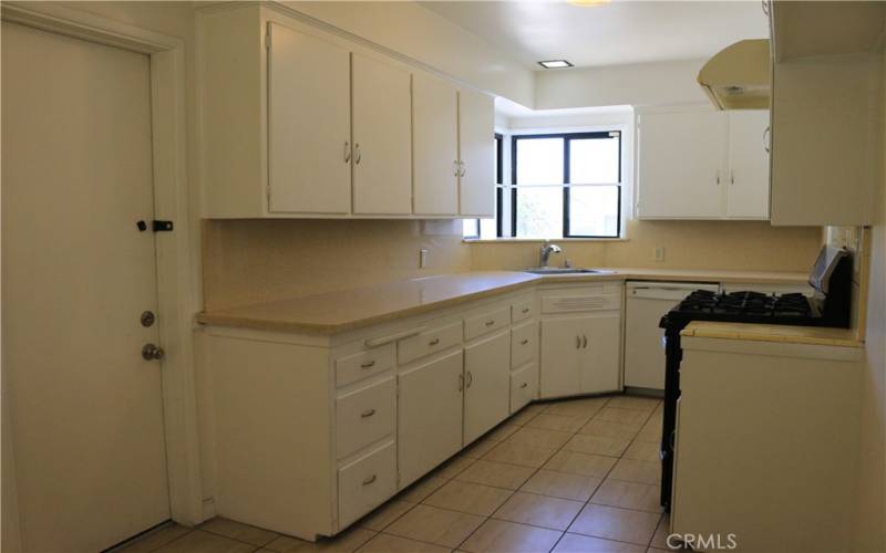 Kitchen with access to the 2-car garage