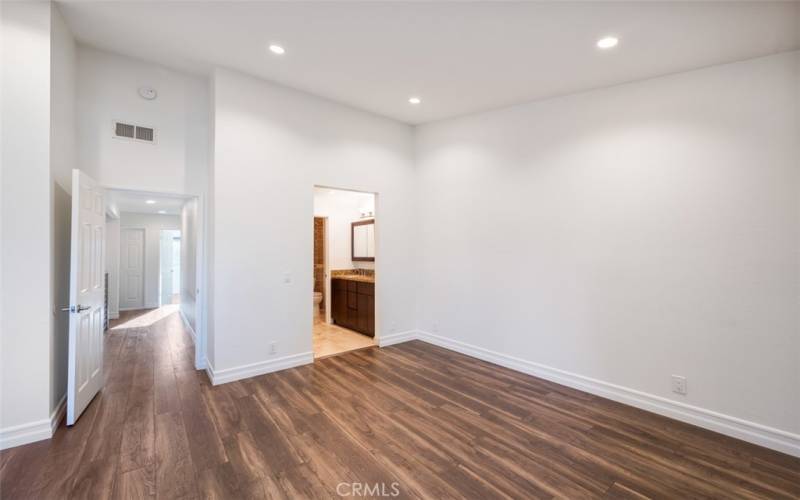 Primary bedroom with private bathroom.