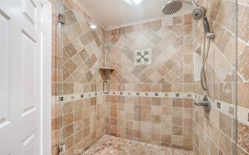 Large remodeled walk-in shower.