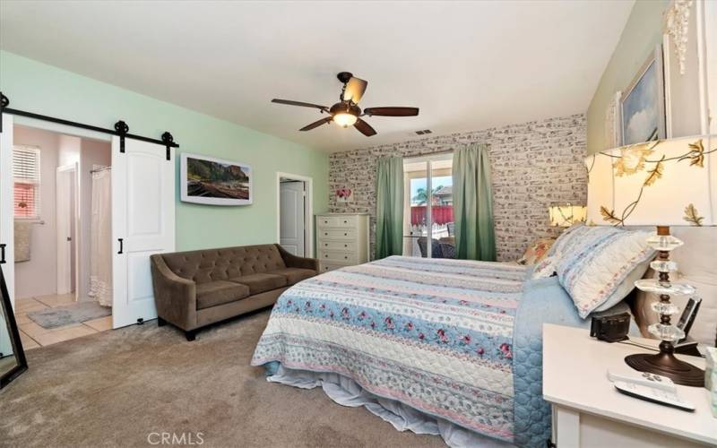 Primary Bedroom, Barn Doors for Privacy