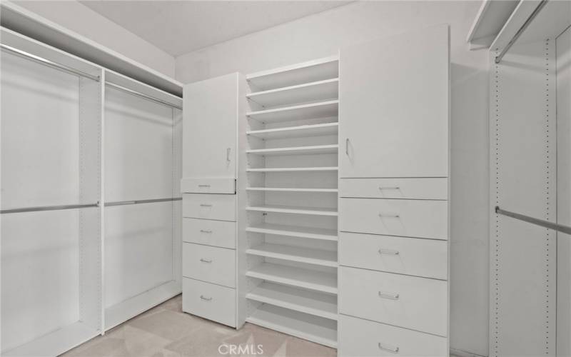 Huge his Master Closet with organizer