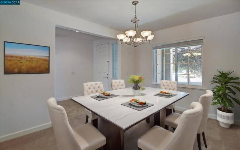 Dining Room with virtual staging