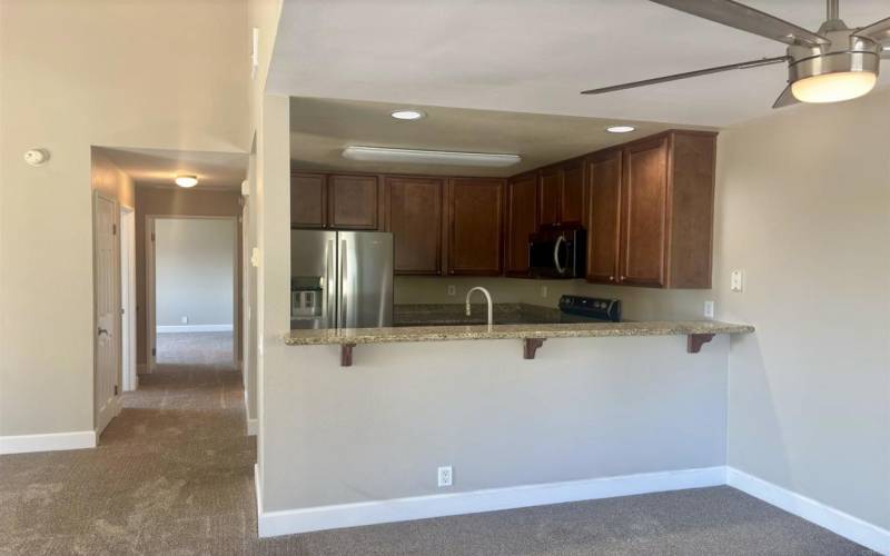 Kitchen and hallway