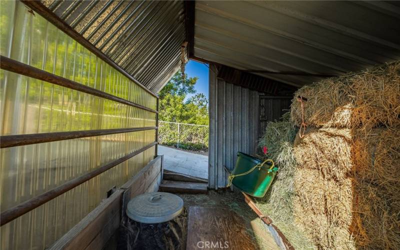 Feed storage area