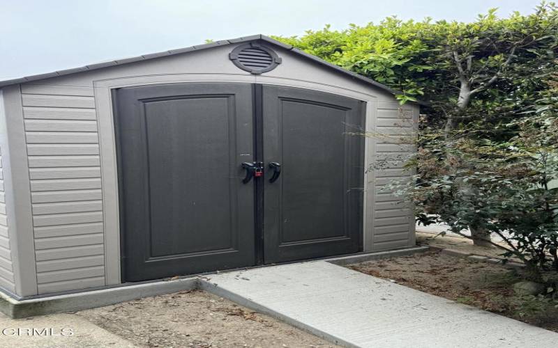 shed at end of driveway