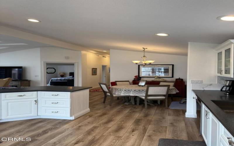 kitchen view to dining area