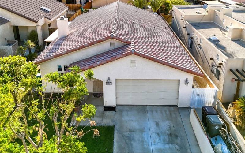 Aerial view of home.