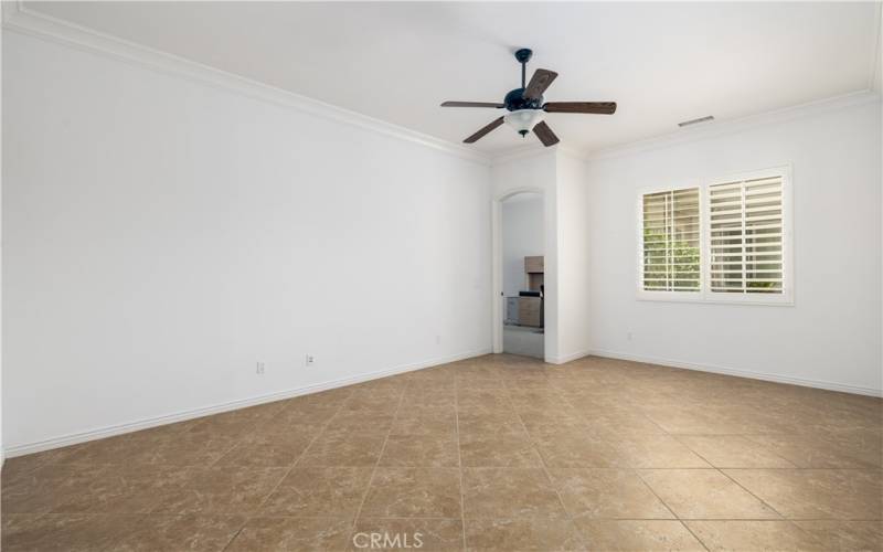 Dining room which can also be a den or office.