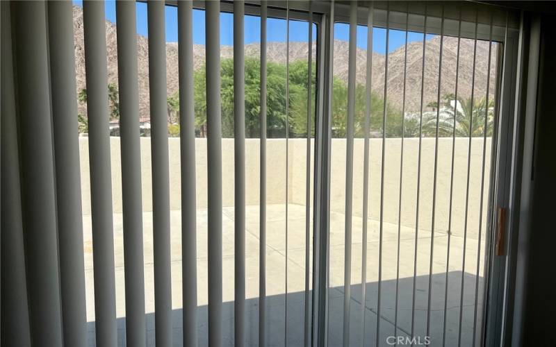 Sliding glass door to the patio.