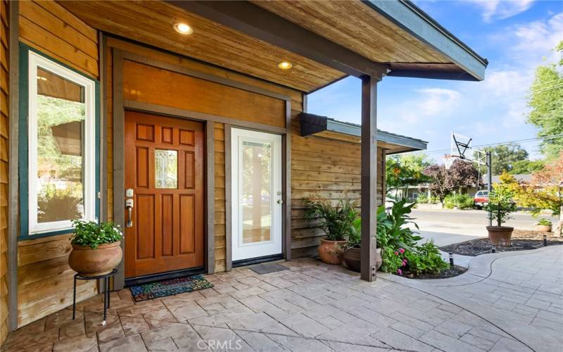 Front door and office entrance,