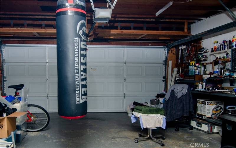 Work bench in garage