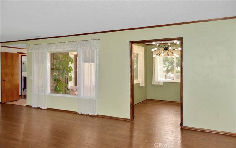 This view shows the double pocket door entry to the formal dining room