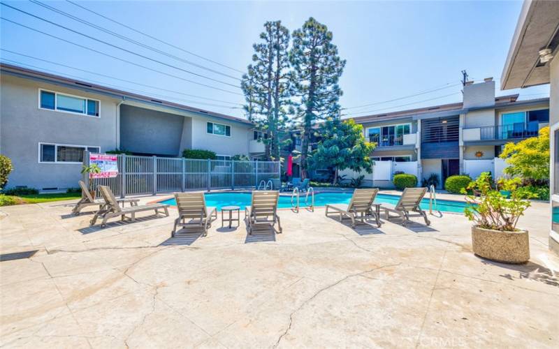 Plenty of room to catch a few rays in between those refreshing dips in the pool!