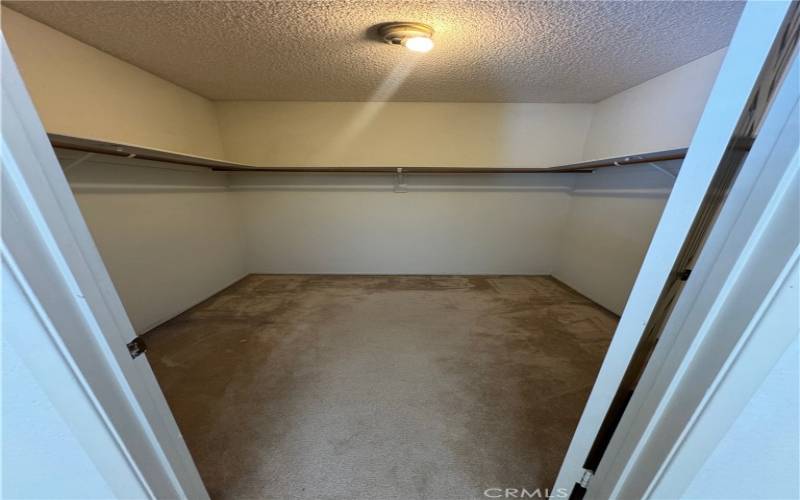 Main bedroom walk in closet