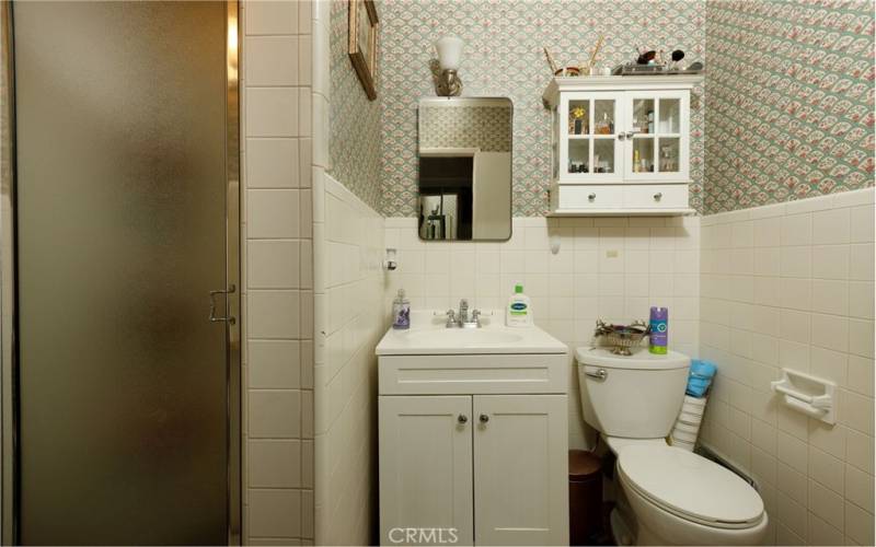 Apartment bathroom.