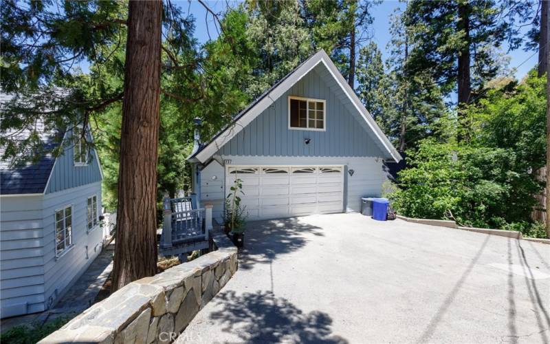 Detached garage with studio apartment above.