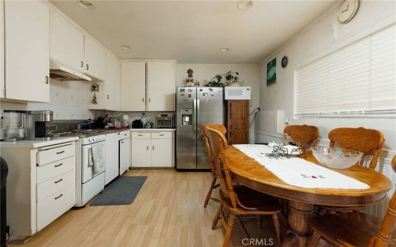 Apartment living/dining room.