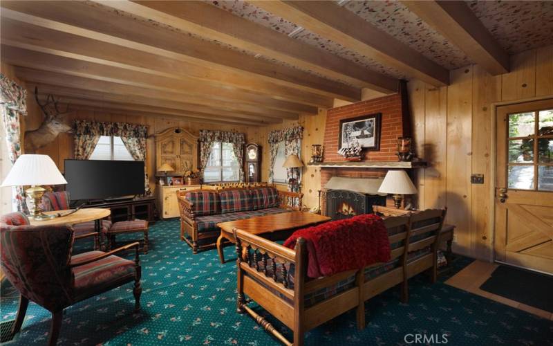 Living room with all of the charm of the era.