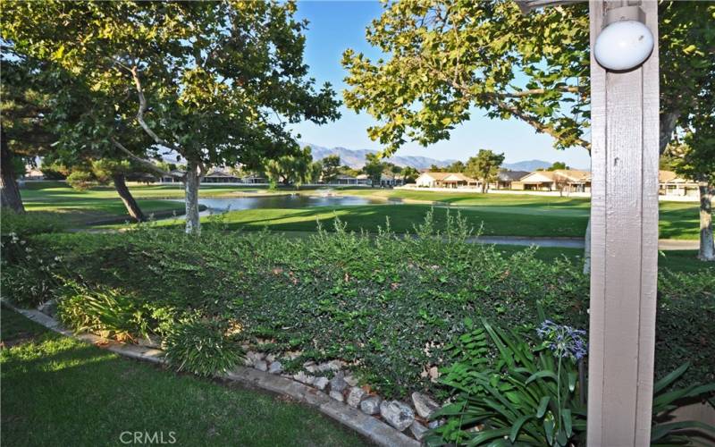 View of the golf course from backyard