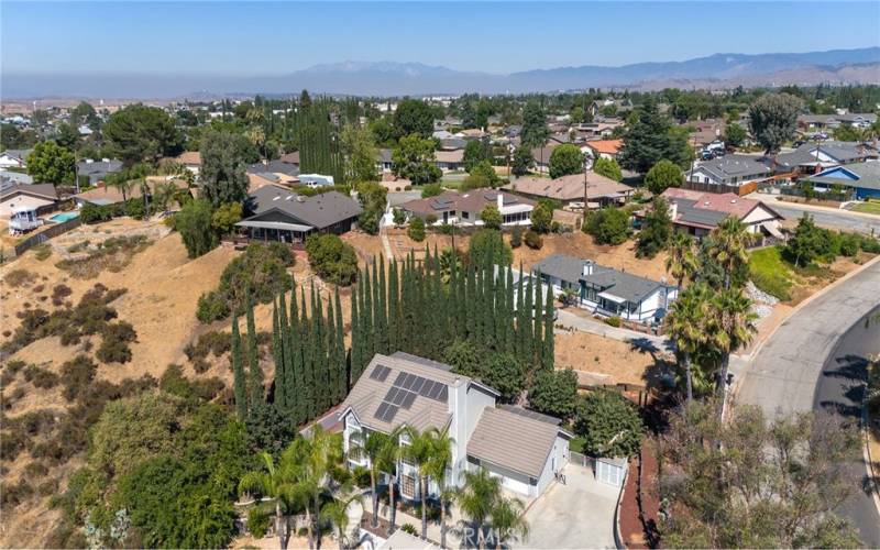 Aerial view of home.