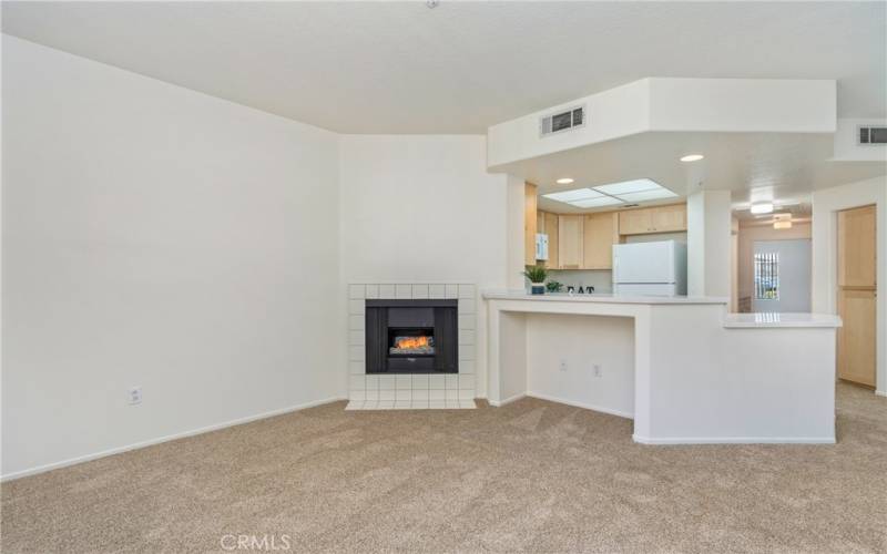 Living Room with Fireplace