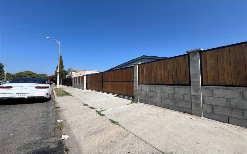 gate from the Santa Ana Blvd.