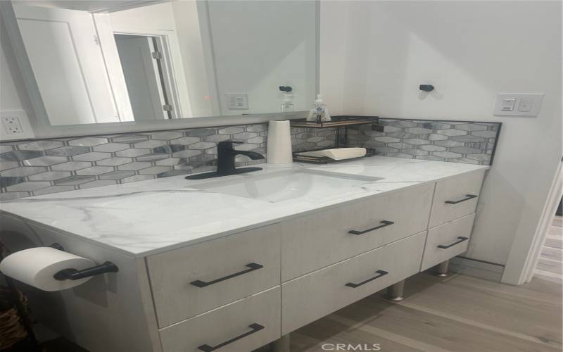 Bathroom Vanity with Lit-Mirror