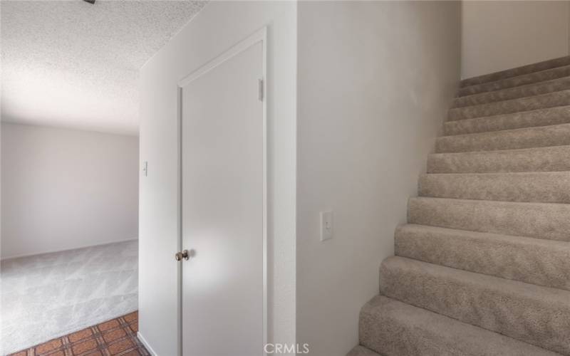 Entry level stairway to bedrooms