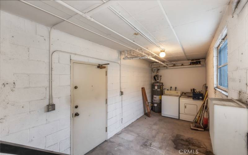 Private entrance to unit from secured, community garage