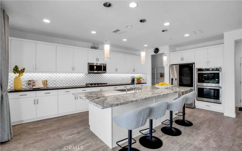 Bright and open kitchen.