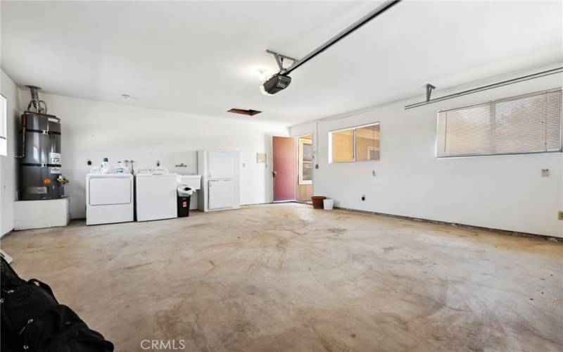 Inside finished garage