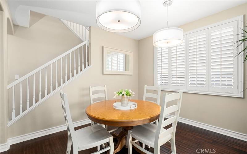 dining area in the kitchen