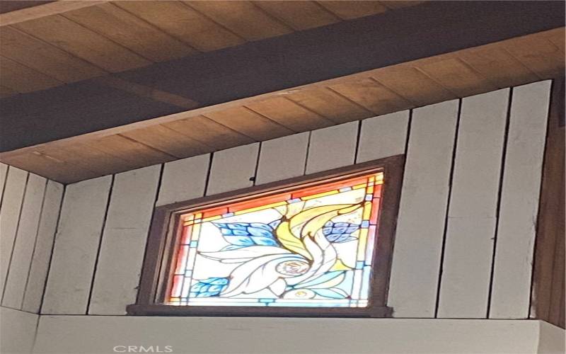 Stained Glass above front door entry