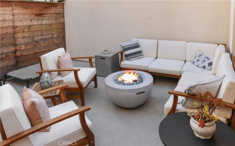 Patio with firepit