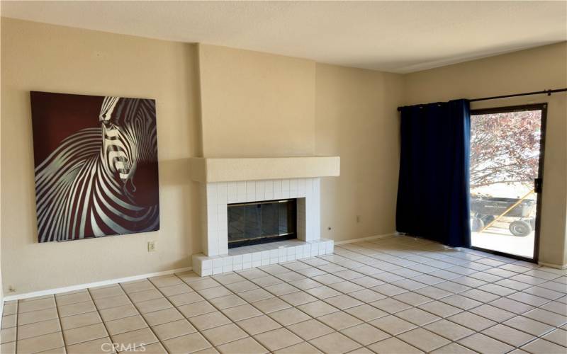 Secondary living room w/fireplace