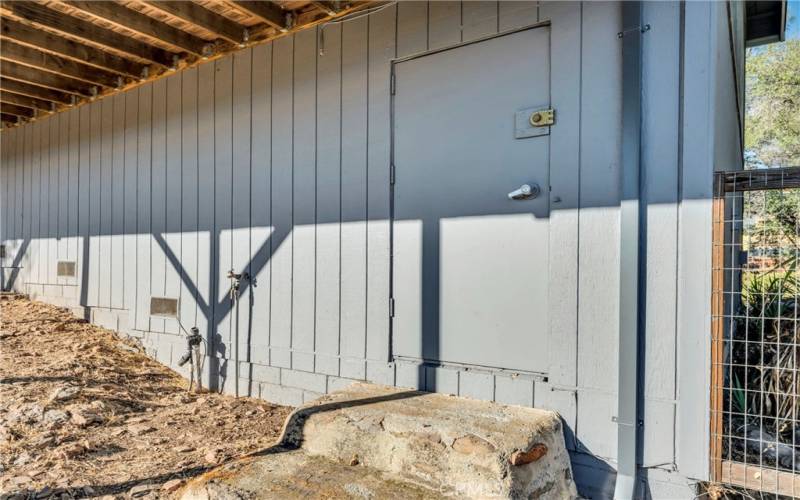 Door to Bonus Room under house