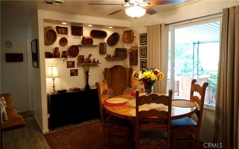 DINETTE AREA WITH SHELVING