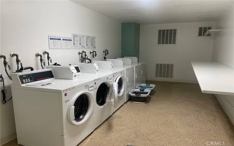 Laundry facilities in each floor