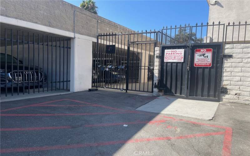 Alley Entrance where lock boxes can be find for realtors