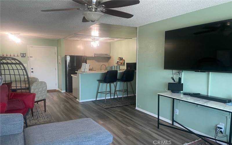 Spacious Living room with wood floor