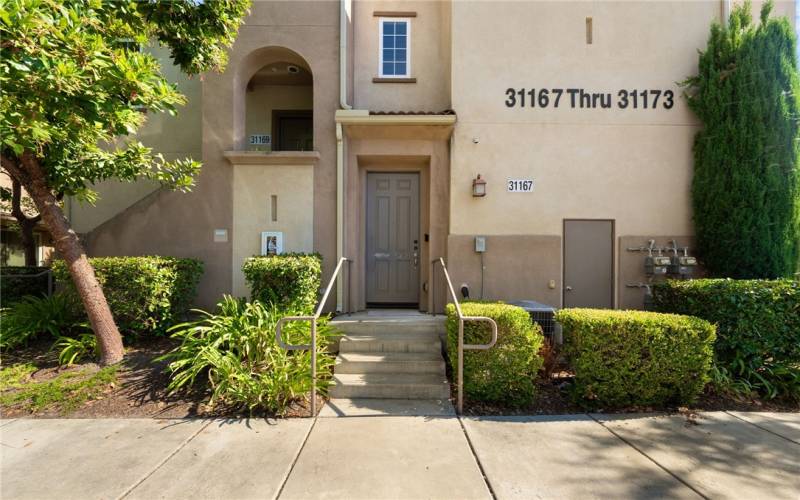 front entrance to condo