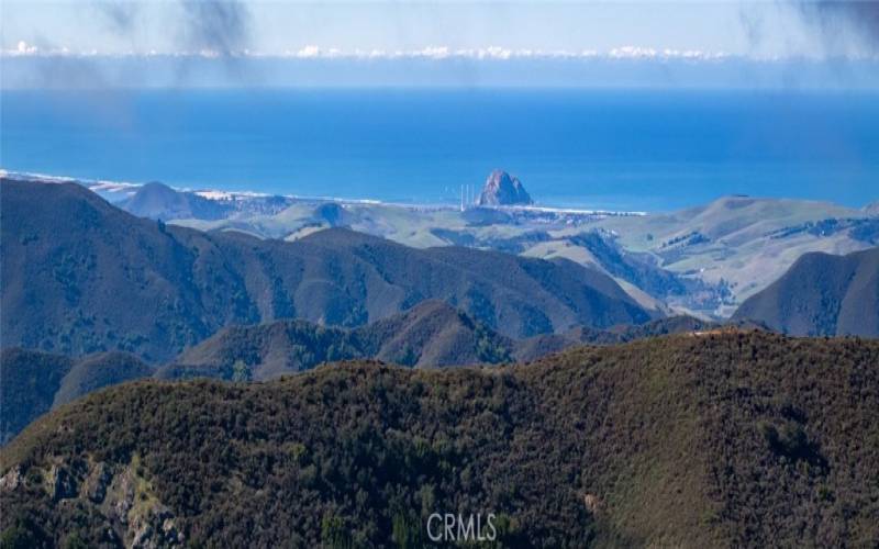 From the top of the mountain (not on property) you can see all the way to Morro Bay on a clear day.