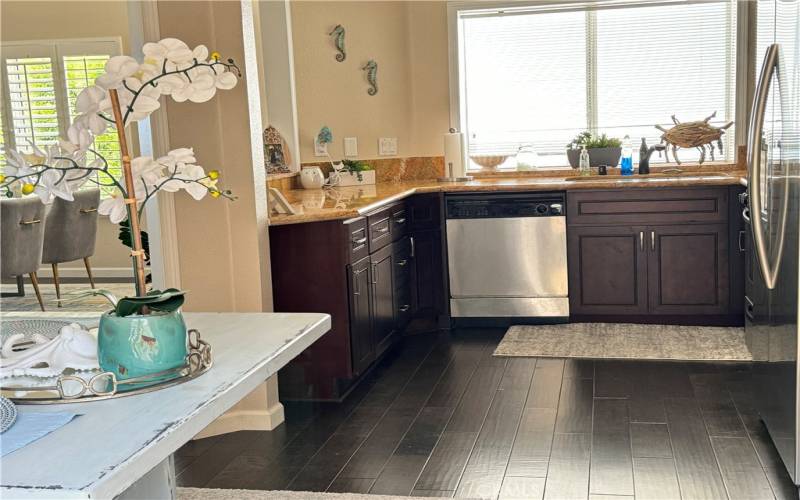 Kitchen with granite countertops and stainless-steel appliances