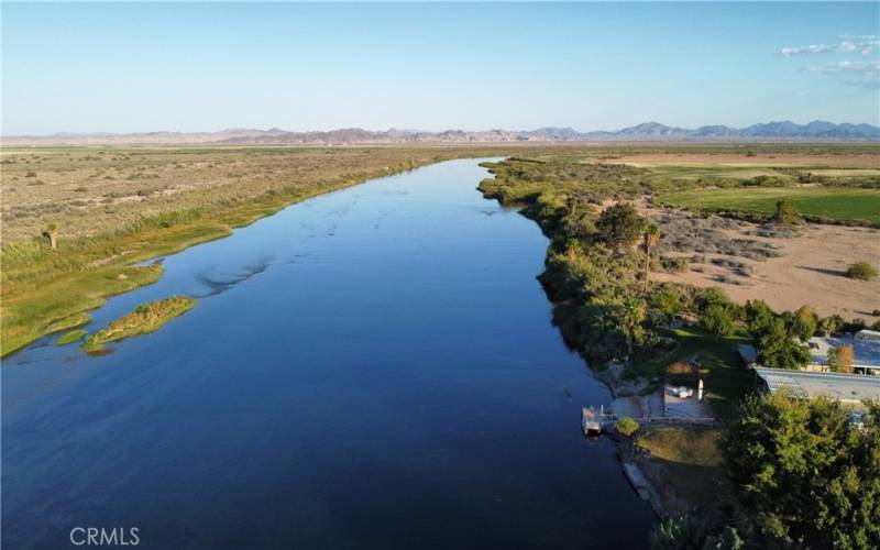 View down river