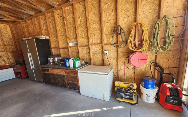 Freezer, air compressor, pressure washer, tool cabinets all included