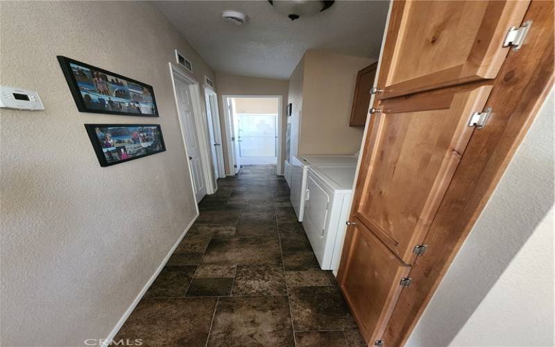 Hallway and laundry area