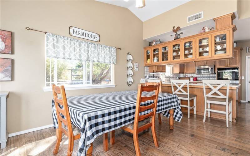 Additional countertop seating.