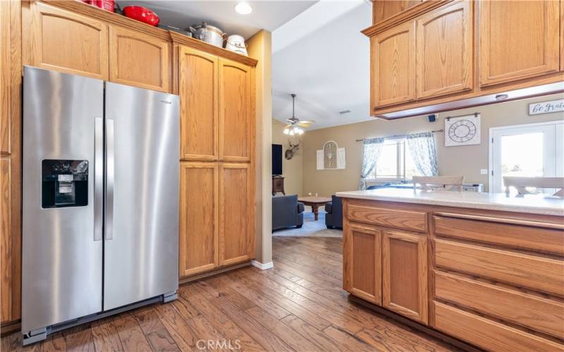 Built-in pantry.