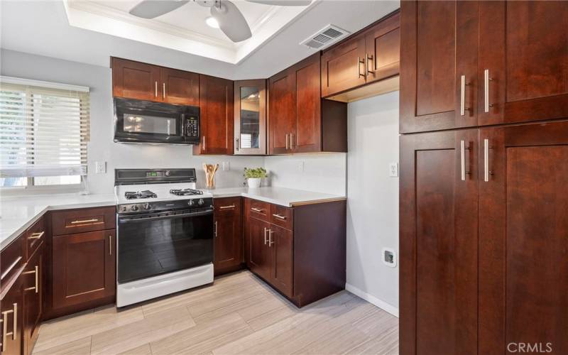 Pantry with rollout shelves